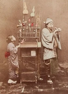 Itinerant Candy Seller, 1890s Japan, Photo, Reprinted - Picture 1 of 1