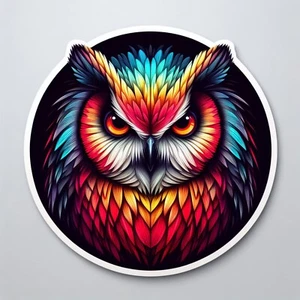 Owl Animal Waterproof, UV Resistant Vinyl Sticker Decal - Picture 1 of 12