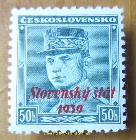 EBS Slovakia 1939 "Slovenský štát / 1939" 50 haleru overprint Michel 9 MNH** Cover