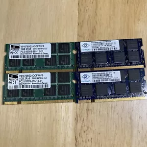 Lot 4x ProMOS & Nanya 1GB 2RX8 PC2-5300S DDR2-667 200-PIN SO-DIMM - Picture 1 of 6