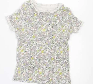 George Girls Floral Cotton blend T-Shirt Size 2-3 Years - Picture 1 of 12