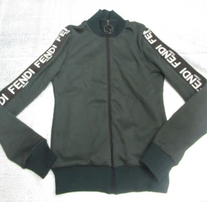Fendi green Black Women Bomber Jacket Size 36 Made in Italy - Picture 1 of 6