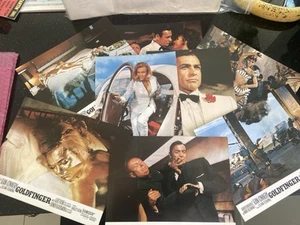GOLDFINGER James Bond 007 Sean Connery FRENCH LOBBY CARD SET With Envelope MINT - Picture 1 of 11
