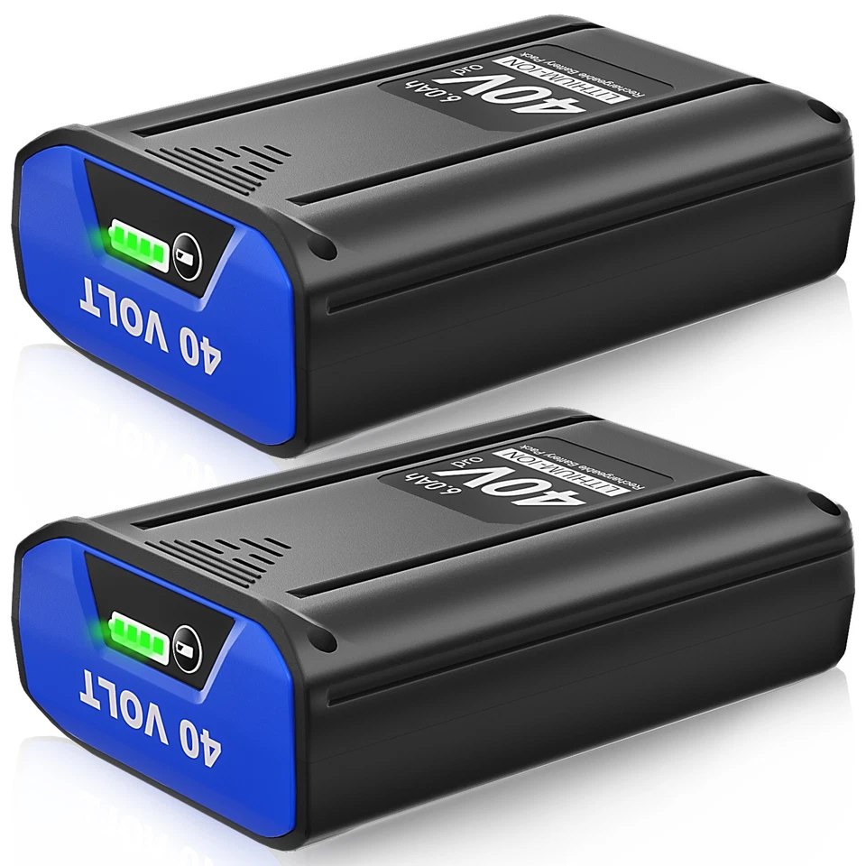 PACK de 2 para batería de iones de litio de funcionamiento extendido Kobalt 40v MAX 6,0 Ah KB440-03 KB540-06 Foto 1 de 4
