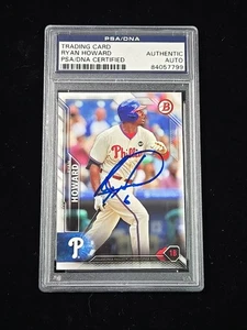 Bowman #66 Ryan Howard 2016 PSA/DNA auténtico autógrafo automático de los Filis - Imagen 1 de 3