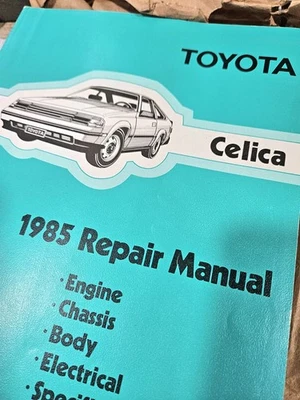 Toyota Celica 1985 nuevo stock antiguo manual de reparación taller de servicio fabricante de equipos originales fábrica  Foto 1 de 4