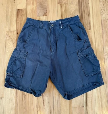 Ржавые шорты мужские 34 темно-синий грузовой серфер фигурист гранж Y2K классический комфорт - Изображение 1 из 4