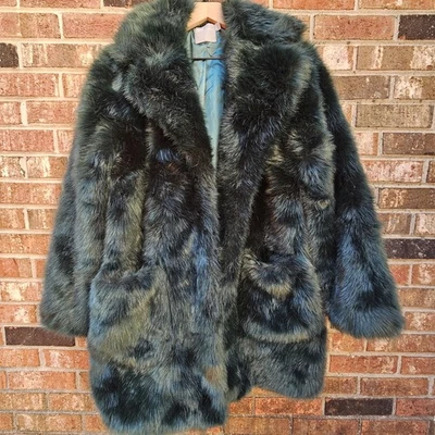 Chaqueta de piel sintética verde esmeralda talla US 16 de ASOS  Foto 1 de 4