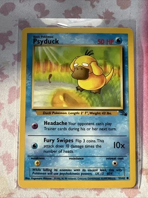 Psyduck # 53/62 Common Fossil von 2000 Pokemon Englisch Near Mint Vintage - Bild 1 von 4