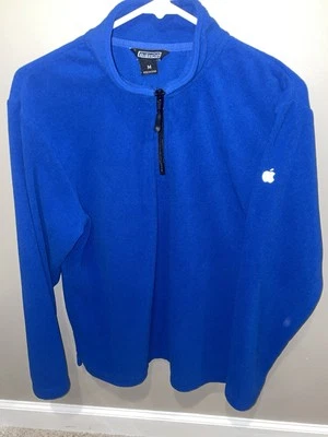 Uniforme de empleado azul Apple Store 1/4 cremallera pulóver polar sudadera talla mediana Foto 1 de 4