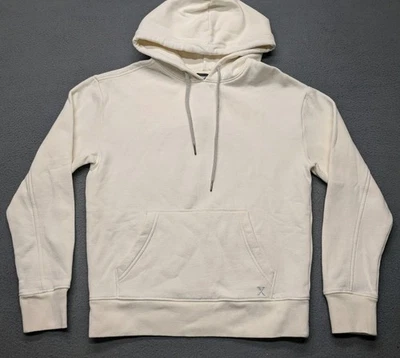 NWT Express Women’s Solid Fleece Hoodie Pullover Size XS Cream Beige 05328904 - Image 1 of 4