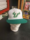 South Florida Bulls Adidas Hat Men's White w/Green Sz 7 Fitted Mesh NCAA