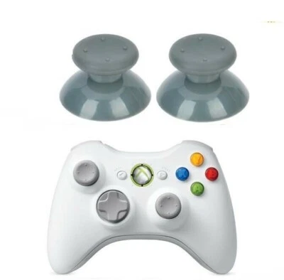 2 Xbox 360 Thumbsticks Gray Joysticks Analog Cover Sticks Grip Cap Axis Replace - Image 1 of 4