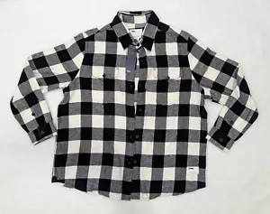 TILLEY Women's Size XXL Black And White Buffalo Plaid Button Up Longsleeve Shirt - Picture 1 of 10