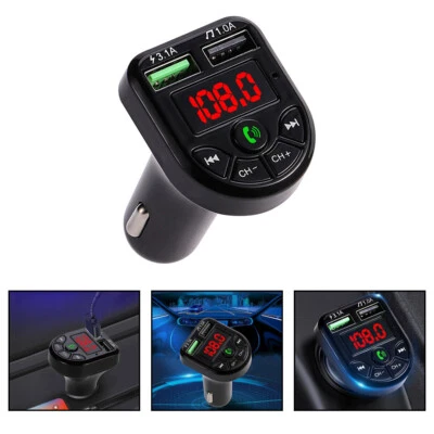 Bluetooth FM Transmitter Auto/Kfz Radio Adapter Mit Dual USB Ladegerät für Handy - Bild 1 von 4