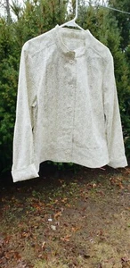 Chaqueta Christopher & Banks Mezcla de Algodón Blanca con Manchas Chaqueta Talla XL Nueva Sin Etiquetas - Imagen 1 de 10