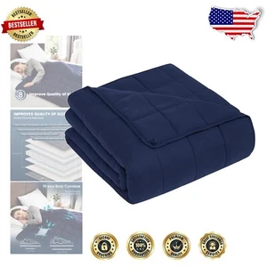 All-Season Weighted Blanket 15lbs 48"x72" - Cooling and Heating Features - Picture 1 of 9