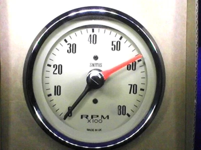 CLASSIC MINI SMITHS 80mm TACHOMETER GAUGE 12V 0-8000rpm MAGNOLIA FACED - Image 1 of 4