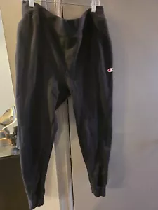 CHAMPION MENS BLACKREVERSE WEAVE JOGGING SWEAT PANTS SIZE XLARGE - Picture 1 of 11