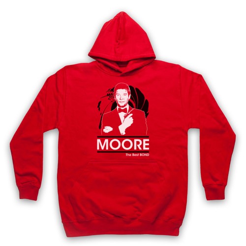 UNDERCOVER FELPA CON CAPPUCCIO UNISEX ROGER MOORE THE BEST BOND AGENTE SEGRETO DOPPIA O 00 ADULTI