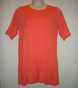 Neu mit Etikett! EILEEN FISHER Kurzarm Tunika aus Viskose-Jersey mit Tasche Guave, Extra Small - Bild 1 von 4