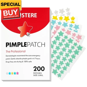 Pimple Patches for Face, Hydrocolloid Acne Patches, Cute Star Zit Covers, Colorf - Picture 1 of 7