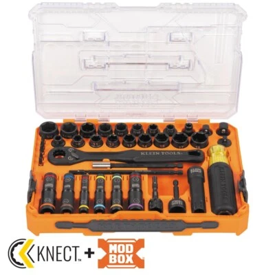 Klein Tools 65500KNECT KNECT Complete Impact Pass Through & Flip Socket 39PC Set - Image 1 of 4