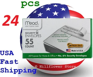 24 X Mead 75030 5/8 X 6.5 #6 55 piece/box white envelope with free trk# - Picture 1 of 9