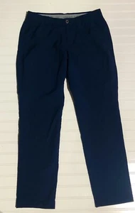 Under Armour Pantalone Uomo Blu Navy Performance Casual Flat Front 34/30 - Foto 1 di 15