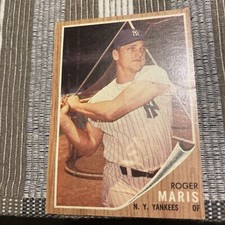 ROGER MARIS 1962 TOPPS BASEBALL CARD New York Yankees