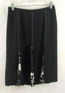 Vintage Roth LeCover Rock Gr. 4 Petite schwarz weiß Plissee ausgestellt knielang - Bild 1 von 5