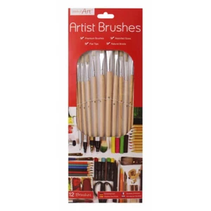 12 pcs Art Paint Brushes Watercolour Paint Brush Set Artist Brushes Oil Paint - Picture 1 of 3