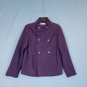 Bitten by Sarah Jessica Parker Women's Wool Coat Double Breasted Violet Size M - Picture 1 of 9
