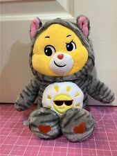 Care Bears Funshine Bear Kitty Cat Hoodie Friends Collector Yellow Plush 12”