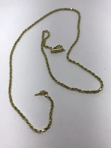 Seil Kette 10 Karat Gelbgold 18 cm lang 5,5 Gramm 2 mm breit Steckverschluss - Bild 1 von 2