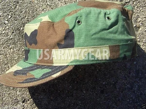 Nuevo 7 3/4 7.75 Ejército de Estados Unidos Militar Bosque Camuflaje USGI Patrulla Gorra Sombrero Cubierta - Imagen 1 de 2