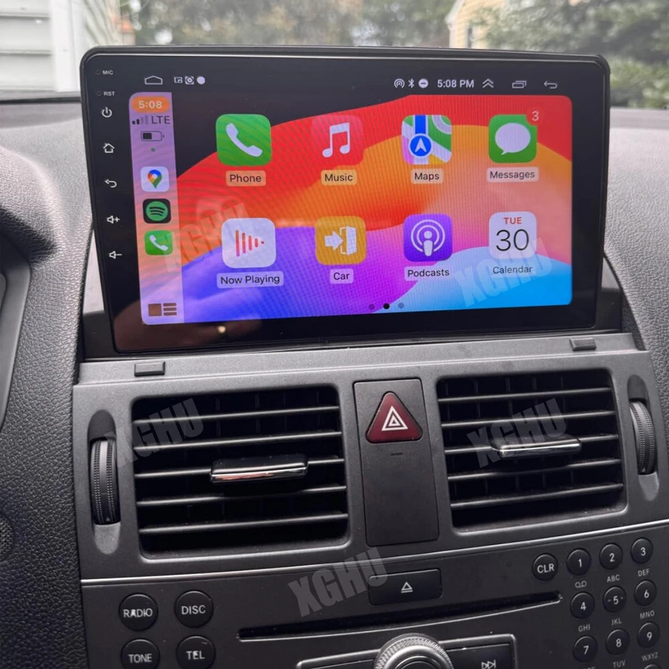 Carplay For Mercedes Benz C Class W204 S204 2006-2011 Android CarStereoRadio GPS Foto 1 de 4