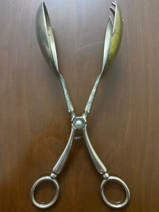 Vintage Salad Tongs Pasta10" Silver Plate Flatware Decor Kitchen Fork Silverware - Picture 1 of 7