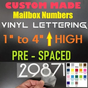 SET OF Custom Personalized Vinyl Lettering Name Decal Sticker Mailbox Numbers - Picture 1 of 11