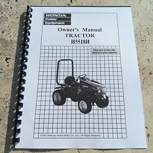 Honda H5518H Kompakttraktor Bj 1990 Bedienungsanleitung 117 Seiten - Bild 1 von 1
