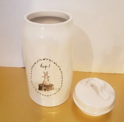 Nuevo tarro de galletas de pascua RAE DUNN HOP BOTE CONEJITO EDICIÓN LIMITADA MAGENTA Foto 1 de 4