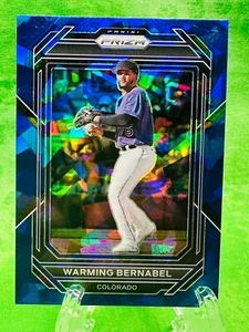 Warming Bernabel - Blue Ice Prizm - 2023 Panini Prizm #151 - Rockies - Sapphire - Picture 1 of 11