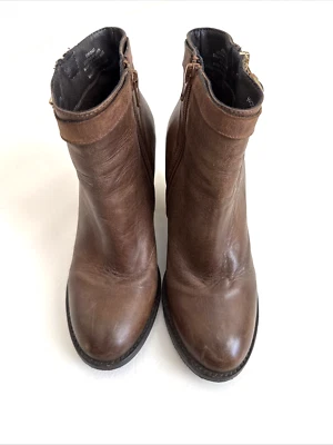 Steve Madden Woodmeer Mujer Botas Talla 7.5 Cuero Marrón Superior Vaquera Western Foto 1 de 4