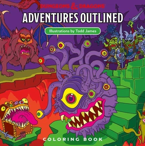 2018 D&D Dungeons & Dragons Adventures Outlined Coloring Book - Picture 1 of 2