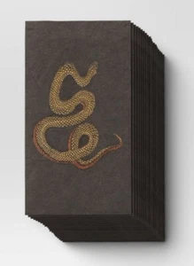 1 Pack Black Snake Print Threshold Paper Napkins 3 Ply 20 Ct Chinese New Year - Picture 1 of 6