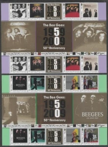 BEE GEES MUSIK POP SÄNGER BRIEFMARKEN SONDERTEIL BLÄTTER POSTFRISCH 2009 ISLE OF MAN - Bild 1 von 1