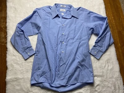 Van Heusen Men's Size 16 Blue Plaid Long Sleeve Button Up Shirt - Изображение 1 из 4