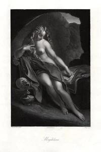 Magdelena. Originaler Stahlstich; nach Van der Werf um 1850 - Picture 1 of 1