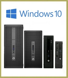 FAST CHEAP HP WINDOWS 10 COMPUTER DESKTOP Wi-Fi PC INTEL CORE i3 i5 i7 CPU - Picture 1 of 1