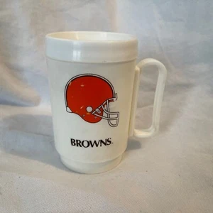 Vintage Cleveland Browns Maxwell House Insulated Plastic Coffee Mug Cup 12 oz - Picture 1 of 8